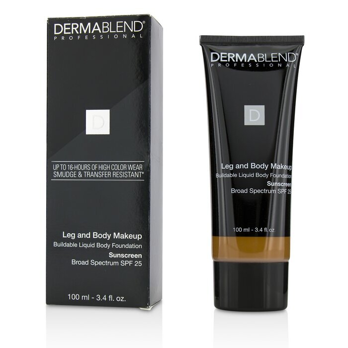 Dermablend Leg and Body Make Up Buildable Liquid Body Foundation Sunscreen Broad Spectrum SPF 25 - #Deep Golden 70W 100ml/3.4oz