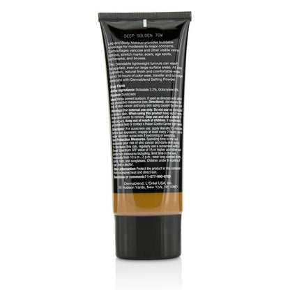 Dermablend Leg and Body Make Up Buildable Liquid Body Foundation Sunscreen Broad Spectrum SPF 25 - #Deep Golden 70W 100ml/3.4oz