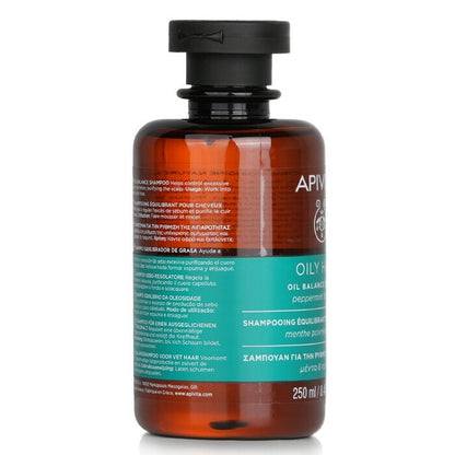 Apivita Oil Balance Shampoo with Peppermint & Propolis (For Oily Hair) 250ml/8.45oz