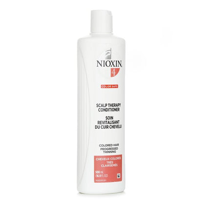 Nioxin Density System 4 Scalp Therapy Conditioner (Colored Hair, Progressed Thinning, Color Safe) 500ml/16.9oz