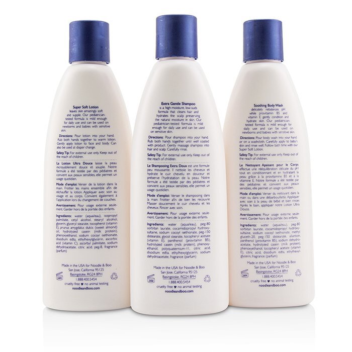 Noodle & Boo Starter Gift Set: Extra Gentle Shampoo 237ml/8oz + Soothing Body Wash 237ml/8oz + Super Soft Lotion 237ml/8oz 3pc