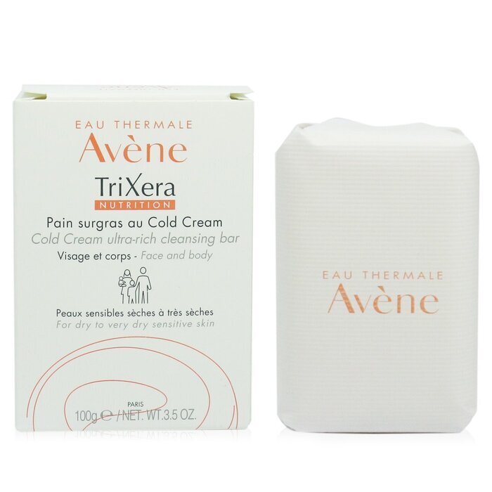 Avene TriXera Nutrition Cold Cream Ultra-Rich Face & Body Cleansing Bar - For Dry to Very Dry Sensitive Skin 100g/3.5oz