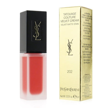 Yves Saint Laurent Tatouage Couture Velvet Cream Velvet Matte Stain # 202 Coral Symbol Woman 6ml Lipstick