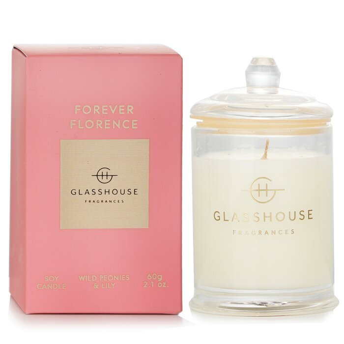 Glasshouse Triple Scented Soy Candle - Forever Florence (Wild Peonies & Lily) 60g/2.1oz