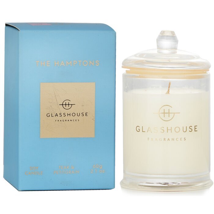 Glasshouse Triple Scented Soy Candle - The Hamptons (Teak & Petitgrain) 60g/2.1oz