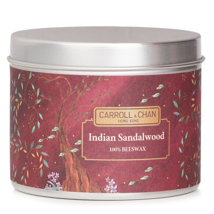 Carroll & Chan 100% Beeswax Tin Candle - Indian Sandalwood (8x6) cm