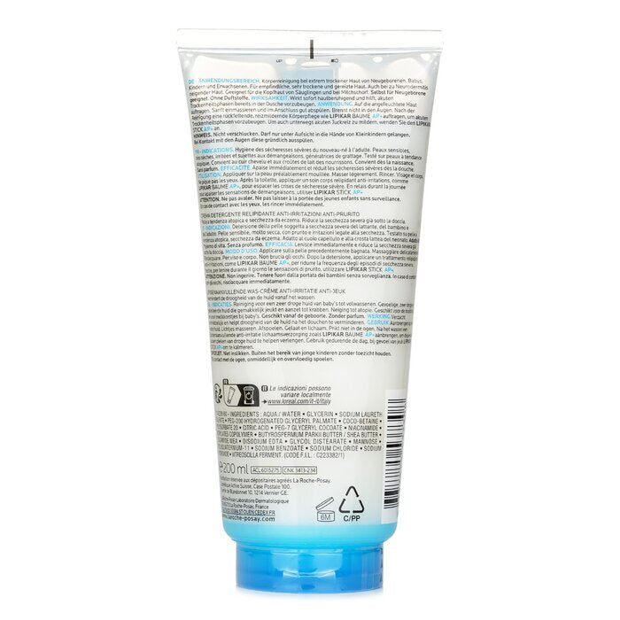 La Roche Posay Lipikar Syndet AP+ Lipid Replenishing Cream Wash 200ml/6.7oz