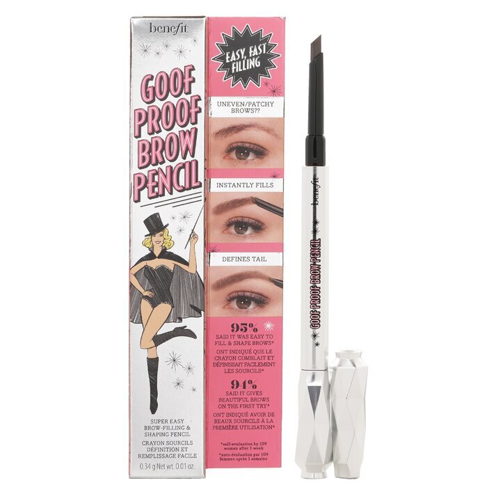 Benefit Goof Proof Brow Pencil - # 3.75 (Warm Medium Brown) 0.34g/0.01oz