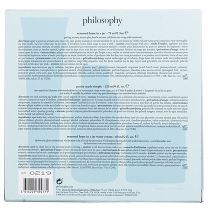 Philosophy Smooth, Glowing & Hopeful 3-Pieces Set 3pcs