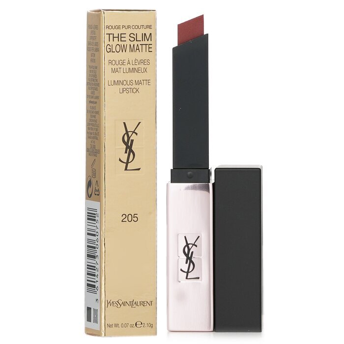 Yves Saint Laurent Rouge Pur Couture The Slim Glow Matte - # 205 Secret Rosewood 2.1g/0.07oz