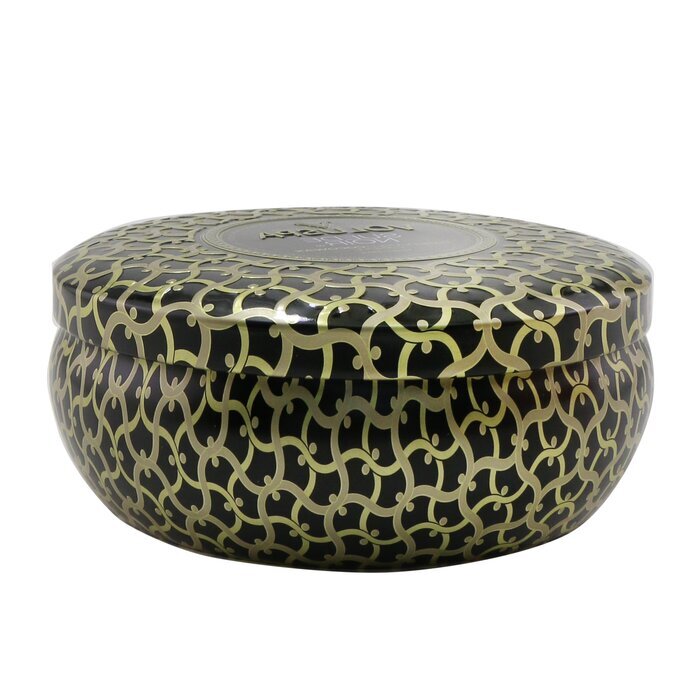 Voluspa 3 Wick Decorative Tin Candle - Suede Noir 340g/12oz