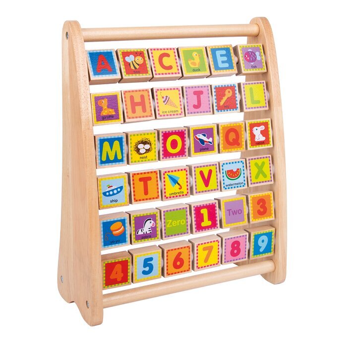 Tooky Toy Co Aphabet Abacus 25x12x32cm