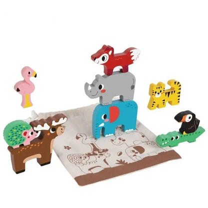 Tooky Toy Co Stacking Animals 21x4x17cm