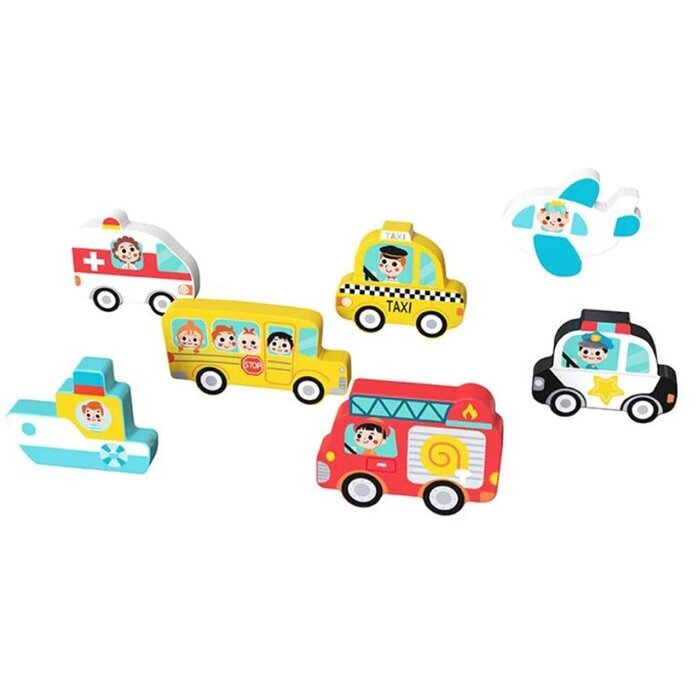 Tooky Toy Co Chunky Puzzle - Transportation 30x21x2cm