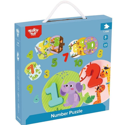 Tooky Toy Co Number Puzzle 100x10x2cm