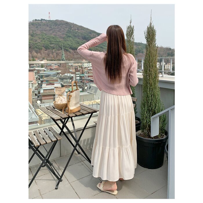 Trendywhere Tiered Flare Long Skirt Free (XS-M)