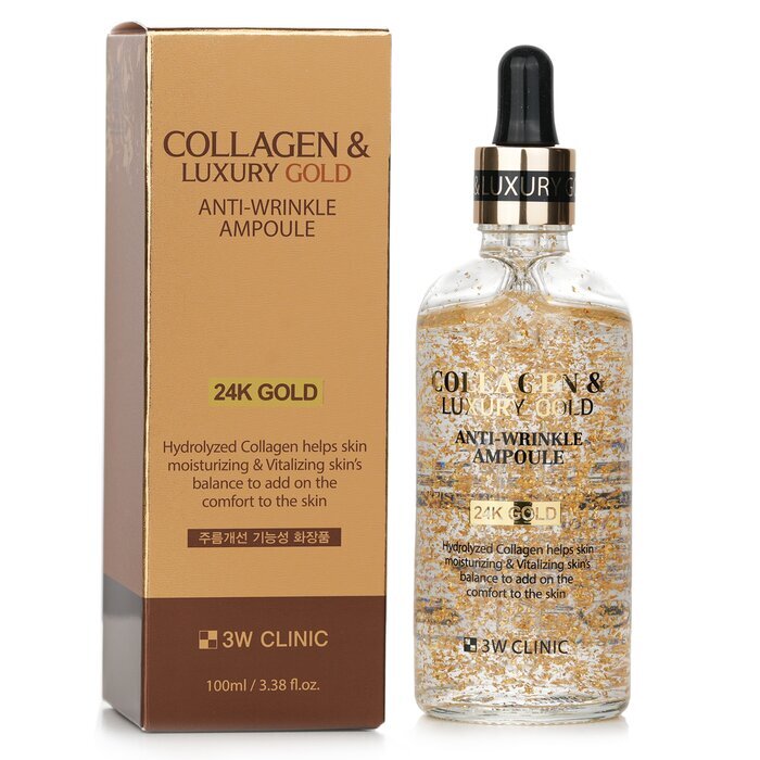 3W Clinic Collagen & Luxury Gold Anti-Wrinkle Ampoule 100ml/3.38oz