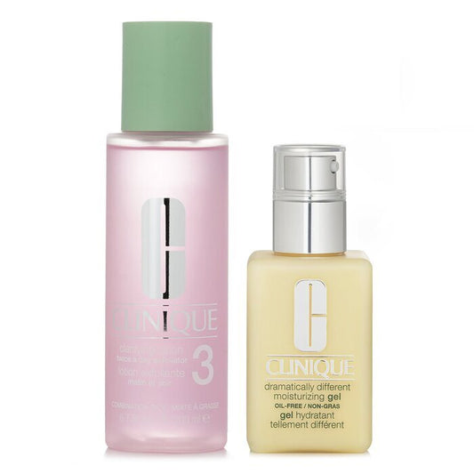 Clinique Dramatically Different Set 3: Moisturising Gel & Clarifying Lotion 3 - Combination Oily to Oily 2pcs