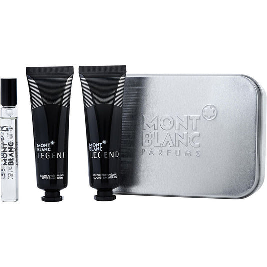 Mont Blanc Legend Man Discovery Kit Set Eau De Toilette 7.5ml & Sg 30ml & Asb 30ml