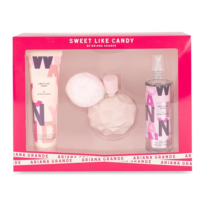 Ariana Grande Sweet Like Candy Set - Eau De Parfum & Body Mist 120ml & Body Souffle 100ml