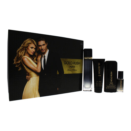 Paris Hilton Gold Rush Man  Set Eau De Toilette 100ml & Eau De Toilette 15ml & Hair & Bw 90ml & Deodorant Stick 78g