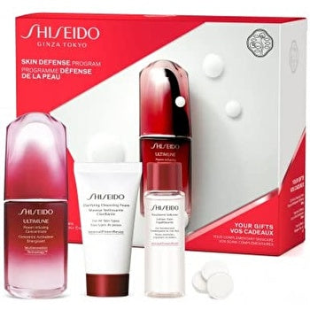 Shiseido Skin Defense Woman Set (ultimune Serum 50ml & Cleasing Foam 30ml & Softener Lo. 30ml & Pop Up Mask)