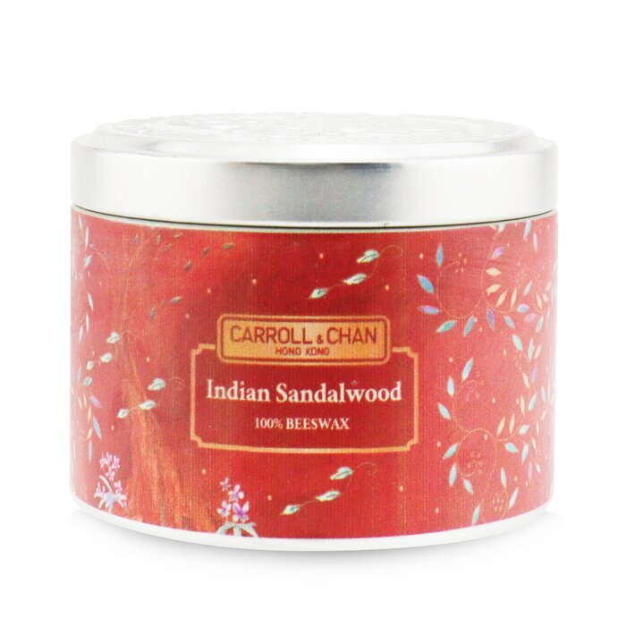 Carroll & Chan 100% Beeswax Tin Candle - Indian Sandalwood (8x6) cm