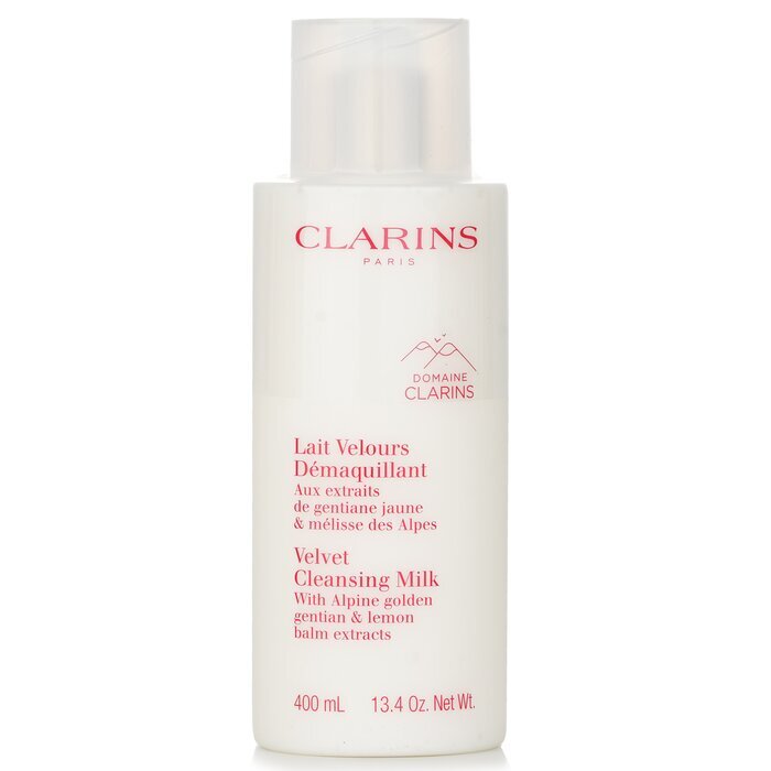 Clarins Velvet Cleansing Milk with Alpine Golden Gentian & Lemon Balm Extracts 400ml/13.4oz