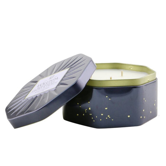 Voluspa 3 Wick Octagon Tin Candle - Makassar Ebony & Peach 340g/12oz