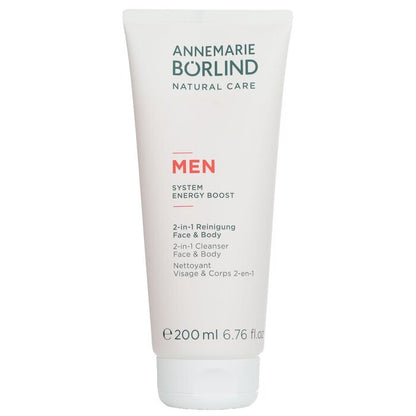 Annemarie Borlind Men System Energy Boost 2-in-1 Cleanser Face & Body 200ml/6.76oz