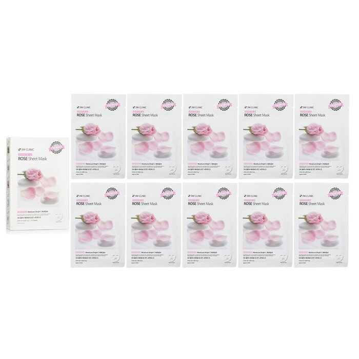 3W Clinic Mask Sheet - Essential Up Rose 10pcs x 25ml